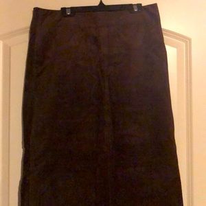 Dark Brown, suede skirt, size 2. BCBGMAXAZRIA